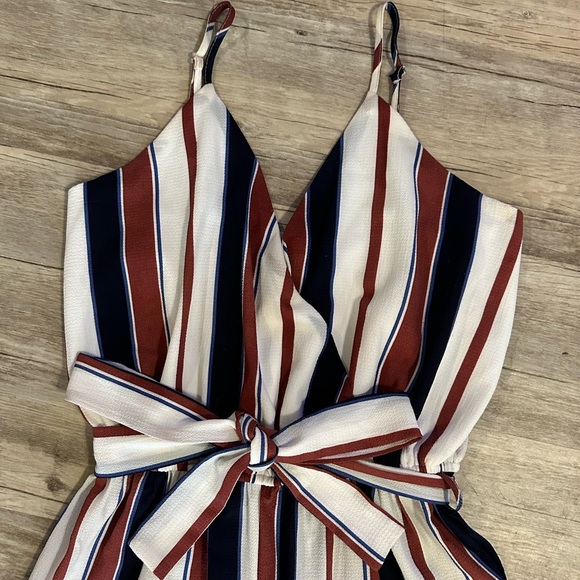 Red White and Blue Striped Jumpsuit - Picture 5 of 5